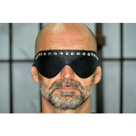 Leather Blindfold With Rivets
