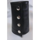 Black Dog  Leather Wide Wrist Wallet With Zip