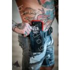 Black Dog Leather Pouch for Handy ,soft leather