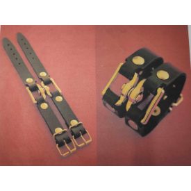Rotating Karabiner wristband, thick leather