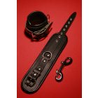 Narrow Bondage Restraints with red  Pipping