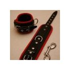 Narrow Bondage Restraints with red  Pipping