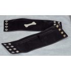 Leather Wrist Wallet with grey Bone