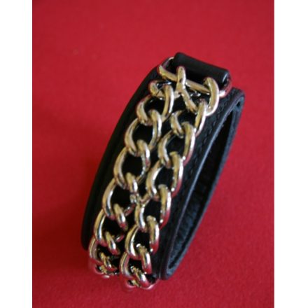 Leather Wristband with chain