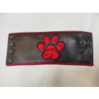 Leather Wallet with  Dog Foot Print and Piping