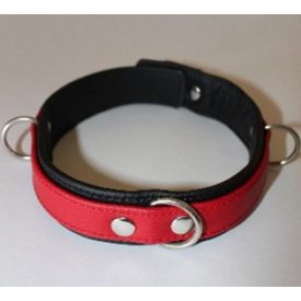 Bondage Collar Black/Red
