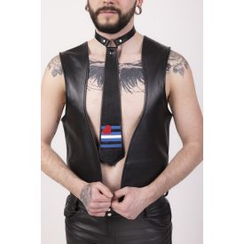 Black Dog thy with Leather Fetish Flag