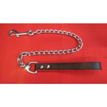 BLACK DOG  CHAINED PUPPY LEASH