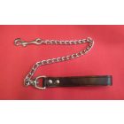 BLACK DOG  CHAINED PUPPY LEASH