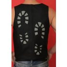 LEATHER SLAVE VEST WITH BOOT PRINT