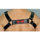 Black Dog Puppy Chest Harness with Bone