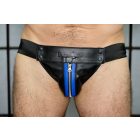 Zip Jock,Nappa Leather, Black/Red