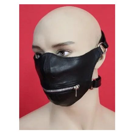 Leather Face Mask with Zip
