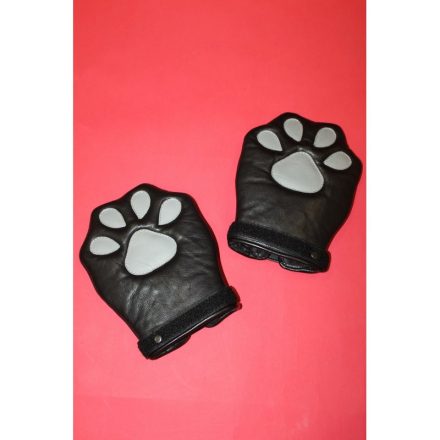 Leather Gloves with Paw Trail