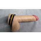 Leather Cock Stipe with colored stipes